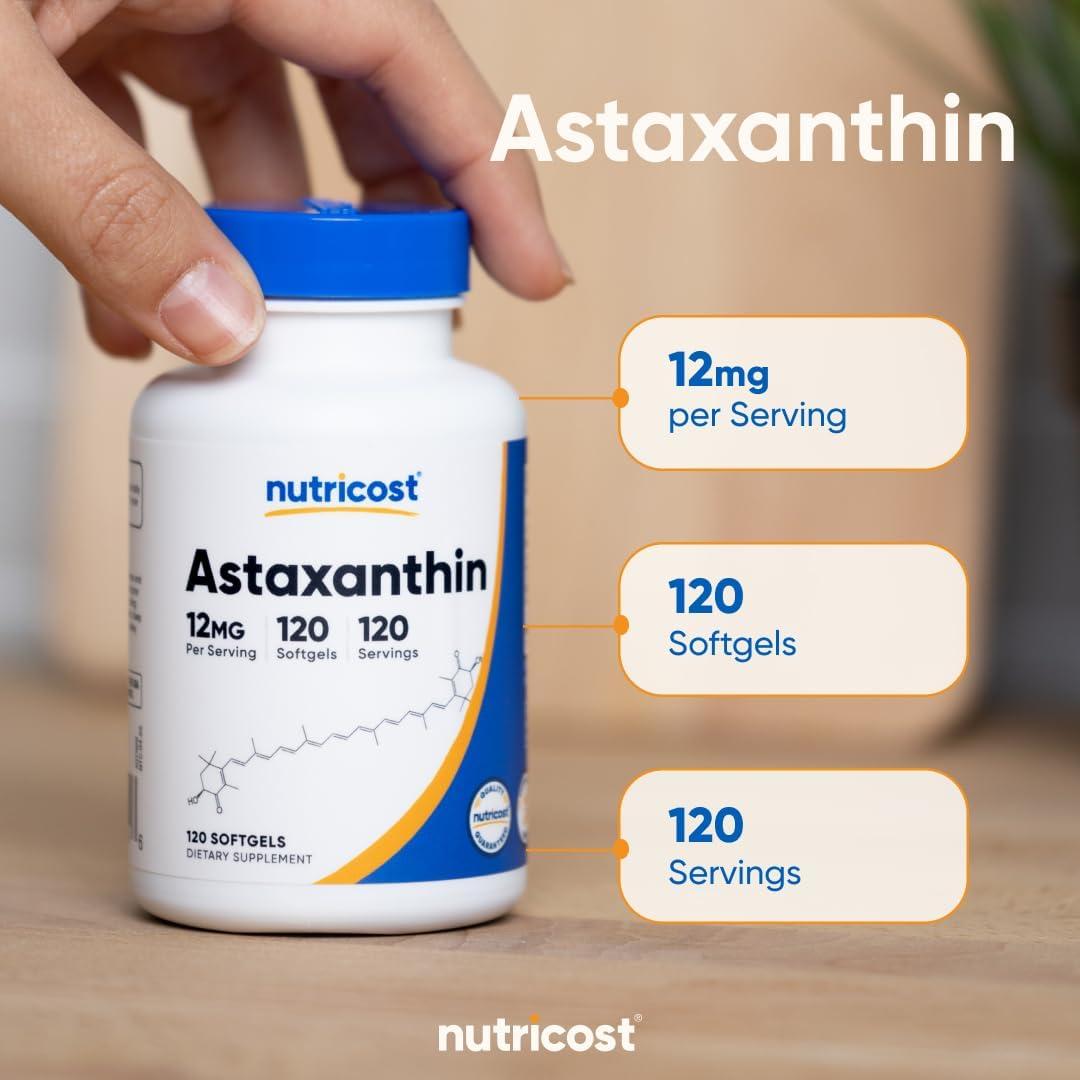 image:imageNutricost Astaxanthin 12mg 60 Softgels NonGMO and Gluten Free 2 Month Supply120 Count Pack of 1