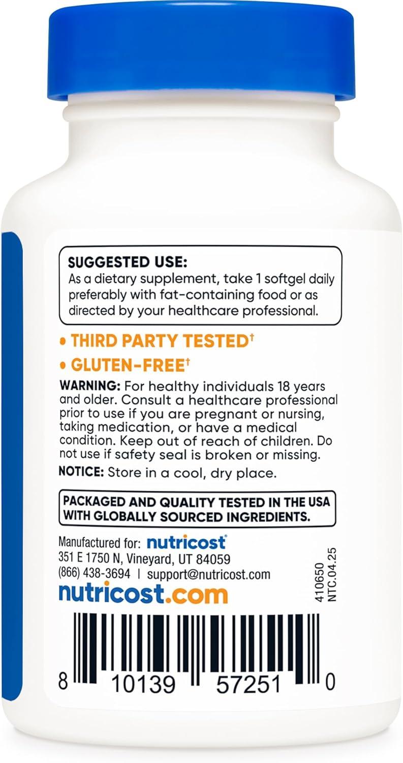 image:imageNutricost Astaxanthin 12mg 60 Softgels NonGMO and Gluten Free 2 Month Supply30 Count Pack of 1