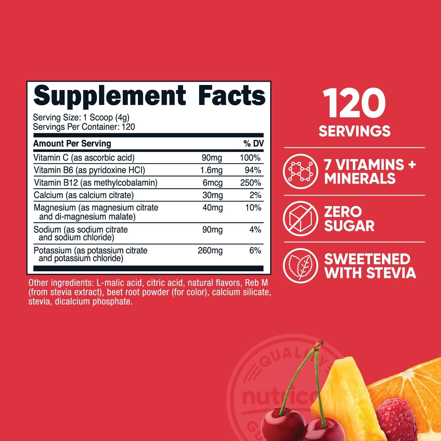image:imageNutricost Electrolyte Complex Powder 60 Servings Blue Raspberry Hydration Supplement Drink Mix with Vitamins and MineralsFruit Punch