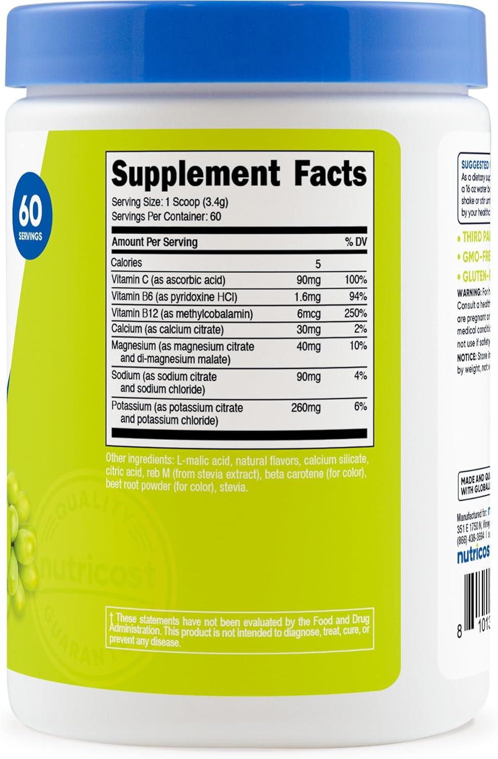 image:imageNutricost Electrolyte Complex Powder 60 Servings Blue Raspberry Hydration Supplement Drink Mix with Vitamins and MineralsOrchard Blast