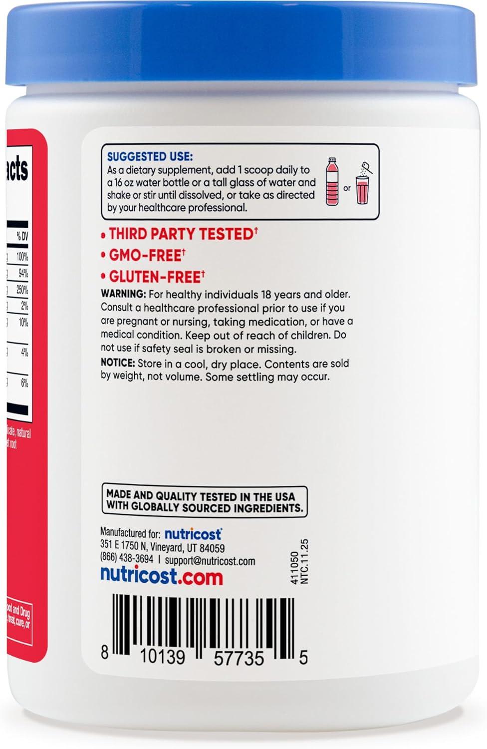 image:imageNutricost Electrolyte Complex Powder 60 Servings Blue Raspberry Hydration Supplement Drink Mix with Vitamins and MineralsWatermelon