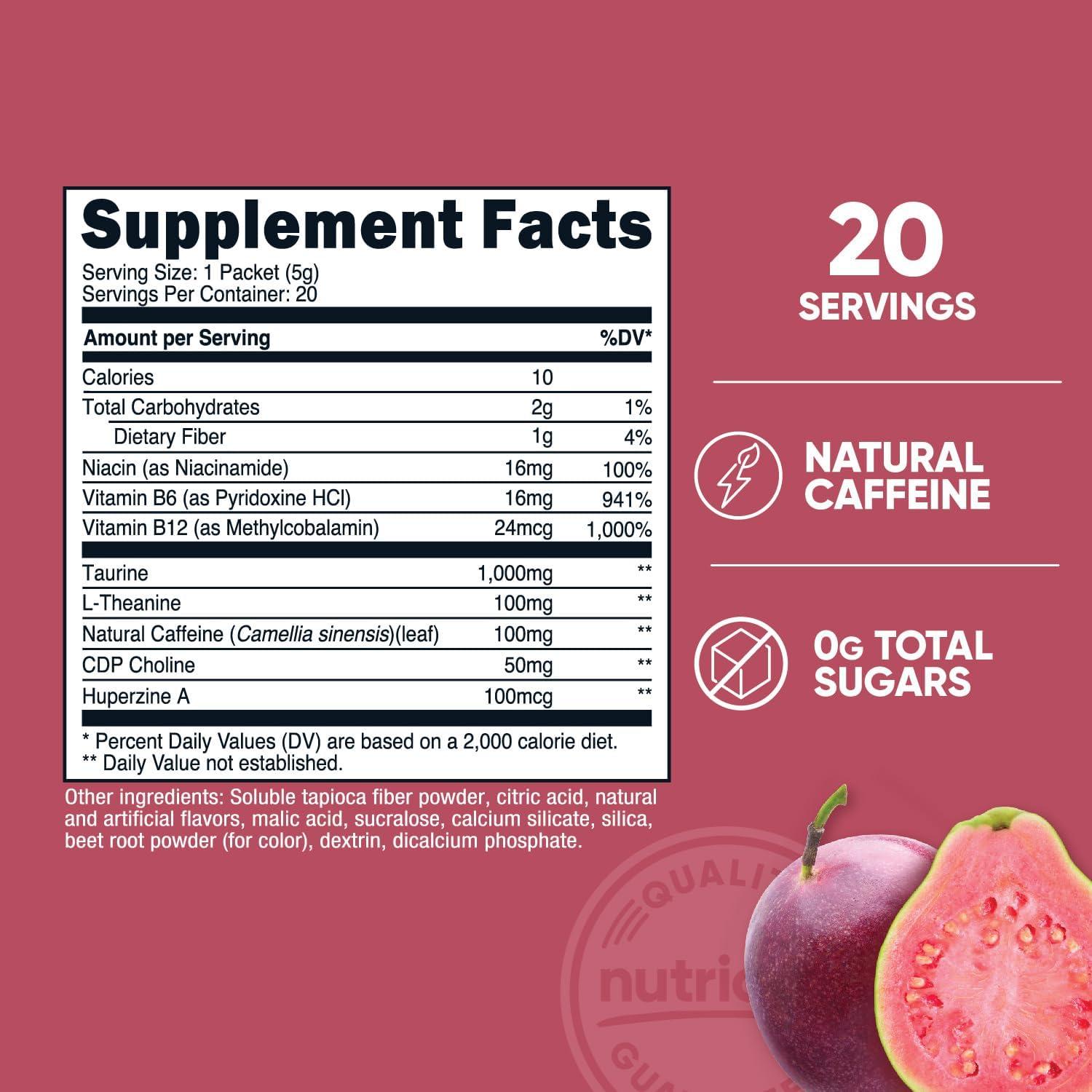 image:imageNutricost Energy Complex Stickpack 20 Servings Grape Flavored GlutenFree NonGMOPassionfruit Guava