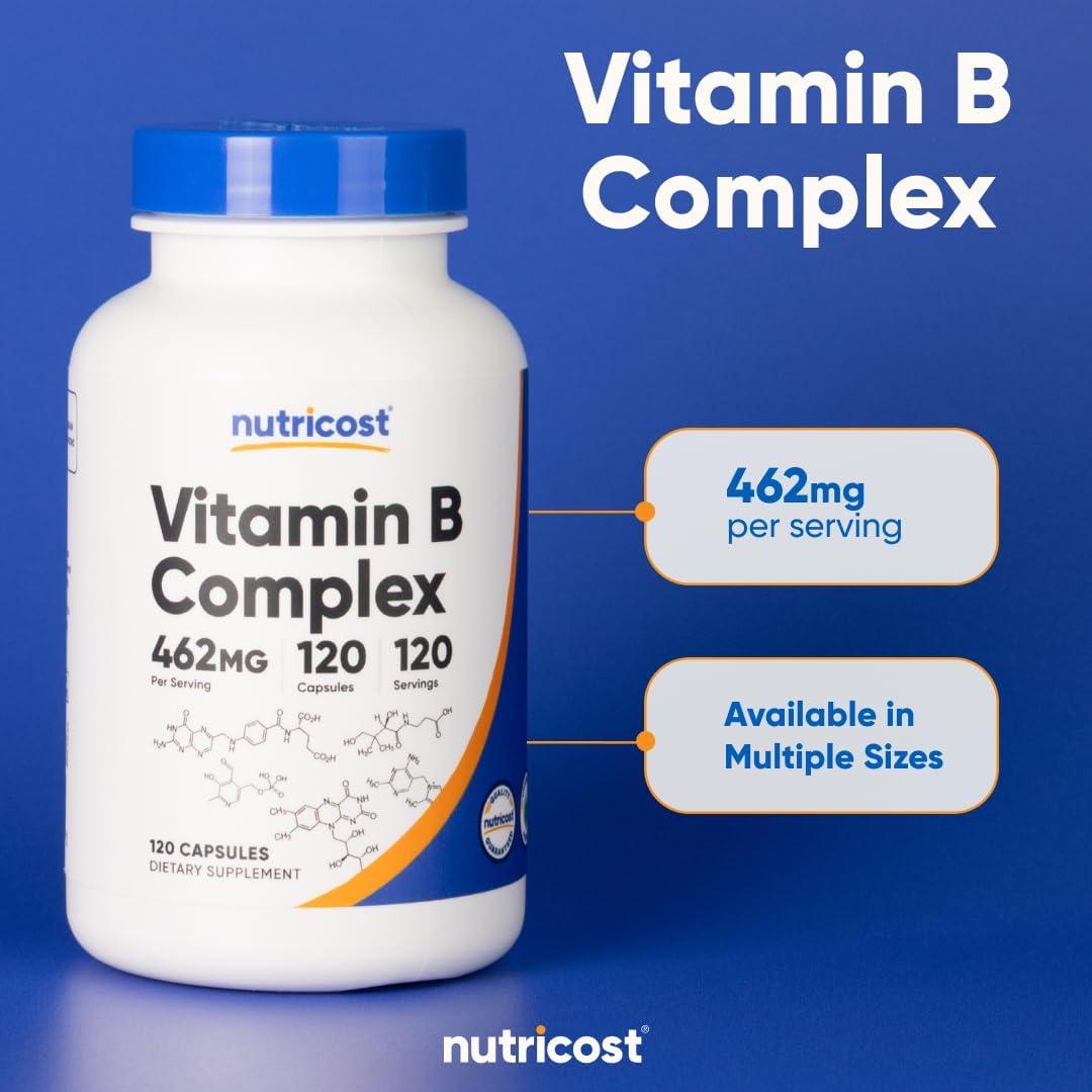 image:imageNutricost High Potency Vitamin B Complex 462mg 120 Capsules with Vitamin C Energy Complex120 Count Pack of 1