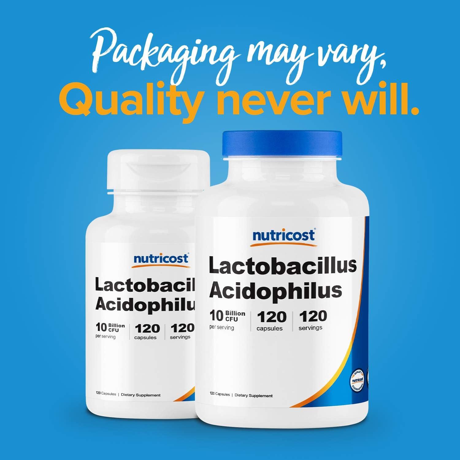 image:imageNutricost Lactobacillus Acidophilus 10 Billion CFU 120 Vegetarian Capsules120 Count Pack of 2