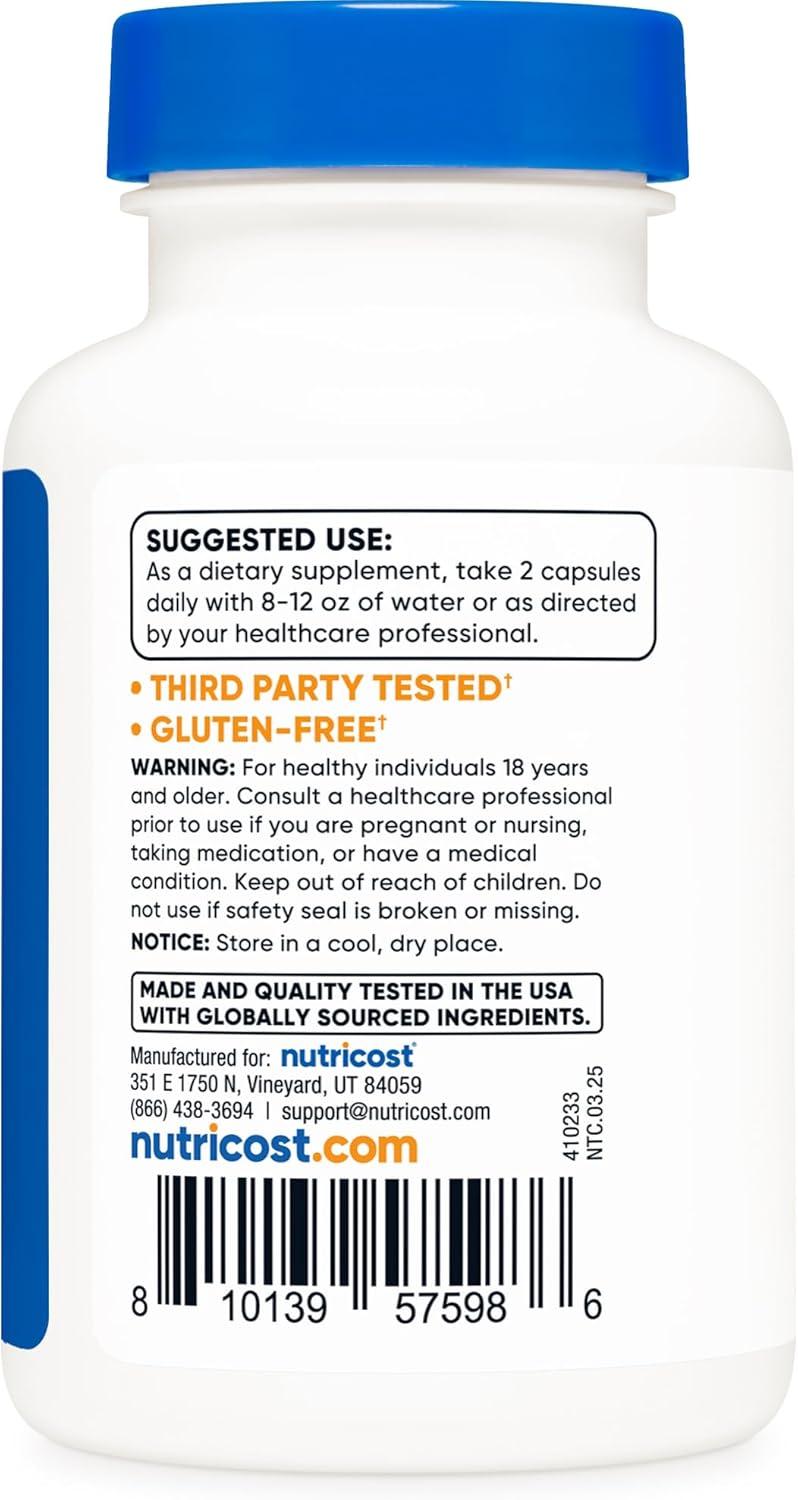 image:imageNutricost Liposomal Vitamin C 1500mg 120 Vegan Capsules GMOFree GlutenFree 60 Servings60 Count Pack of 1