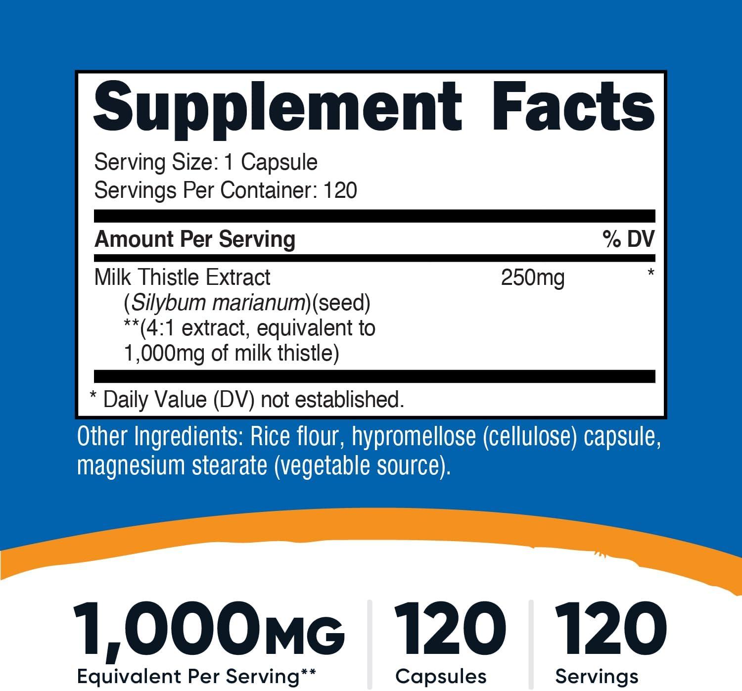 image:imageNutricost Milk Thistle Extract 240 Capsules for 240 Servings Per Bottle Vegan GMO Free and Gluten Free120 Count Pack of 1