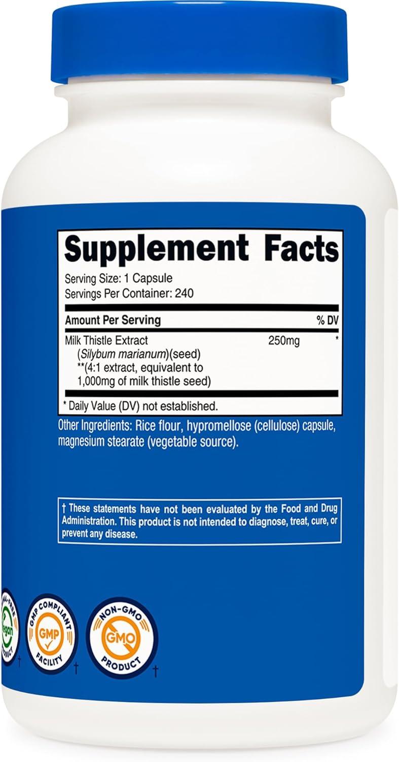 image:imageNutricost Milk Thistle Extract 240 Capsules for 240 Servings Per Bottle Vegan GMO Free and Gluten Free240 Count Pack of 2