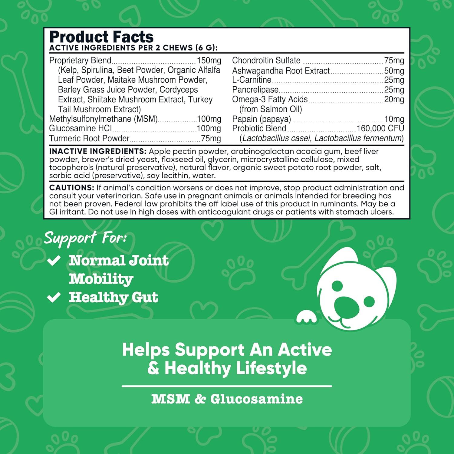 image:imageNutricost Pets MultiFunctional Active amp Healthy Lifestyle Support Soft Chews for Dogs Beef Flavor 60 Soft Chews