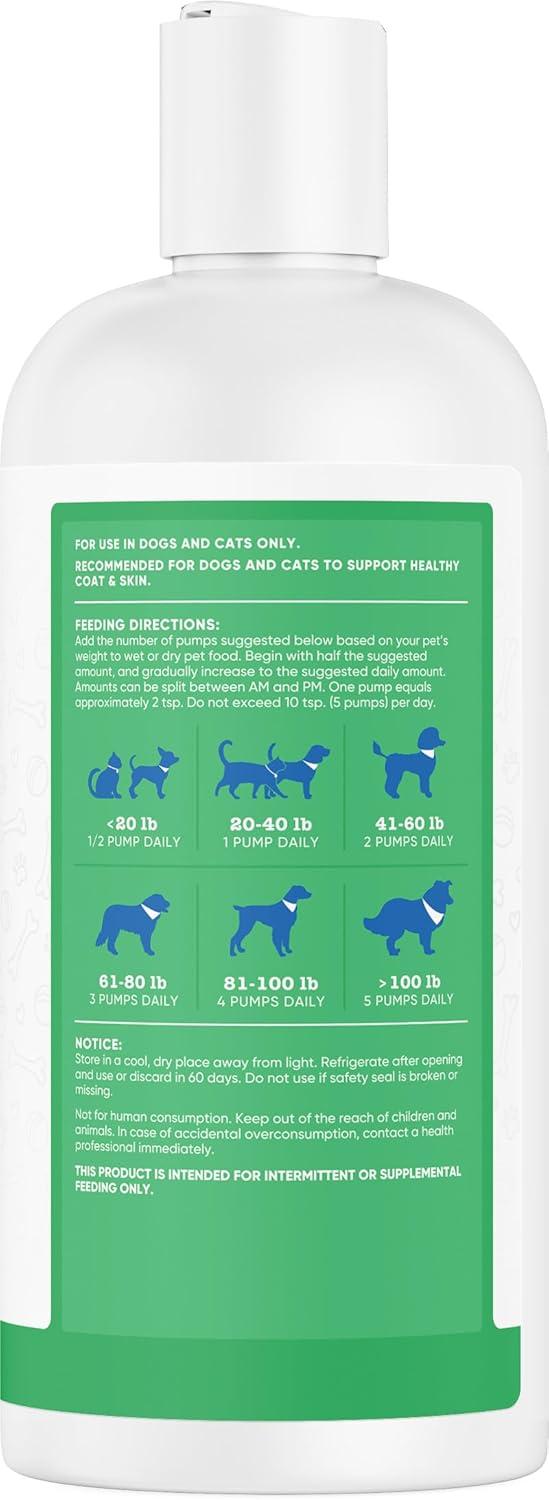 image:imageNutricost Pets Wild Alaskan Salmon Oil for Dogs and Cats 32 fl oz Supports Healthy Skin amp Coat Omega3 Fatty Acids Including EPA amp DHA
