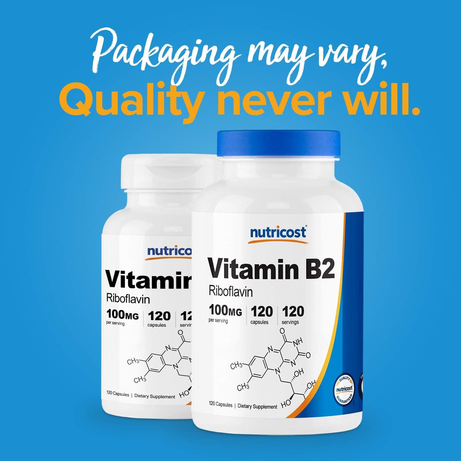 image:imageNutricost Vitamin B2 Riboflavin 100mg 120 Capsules Gluten Free and NonGMO120 Count Pack of 1