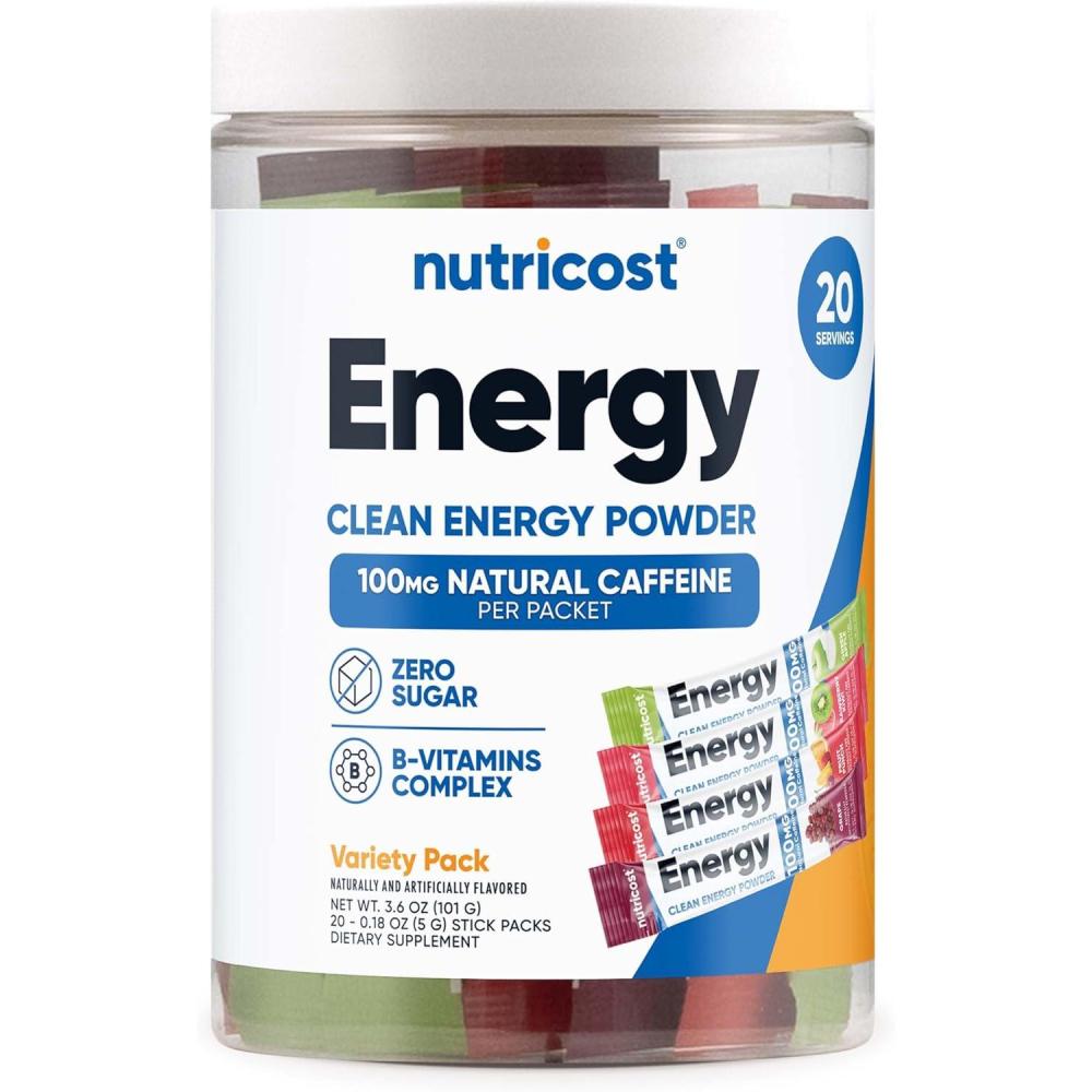 image:imageNutricost Energy Complex Stickpack 20 Servings Grape Flavored  GlutenFree  NonGMOVariety Pack