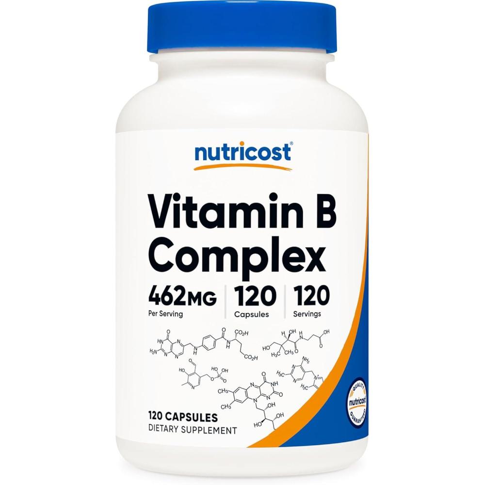 image:imageNutricost High Potency Vitamin B Complex 462mg 120 Capsules with Vitamin C Energy Complex120 Count Pack of 1
