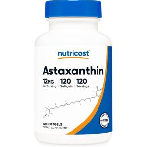 Nutricost Astaxanthin 12mg, 60 Softgels – Non-GMO and Gluten Free (2 Month Supply)(120 Count (Pack of 1))