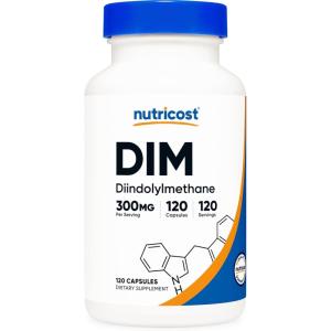 Nutricost DIM (Diindolylmethane) Plus BioPerine 300mg, 120 Vegetarian Capsules – Up to 4 Month Supply, Max Strength DIM Supplement(120 Count (Pack of 1))