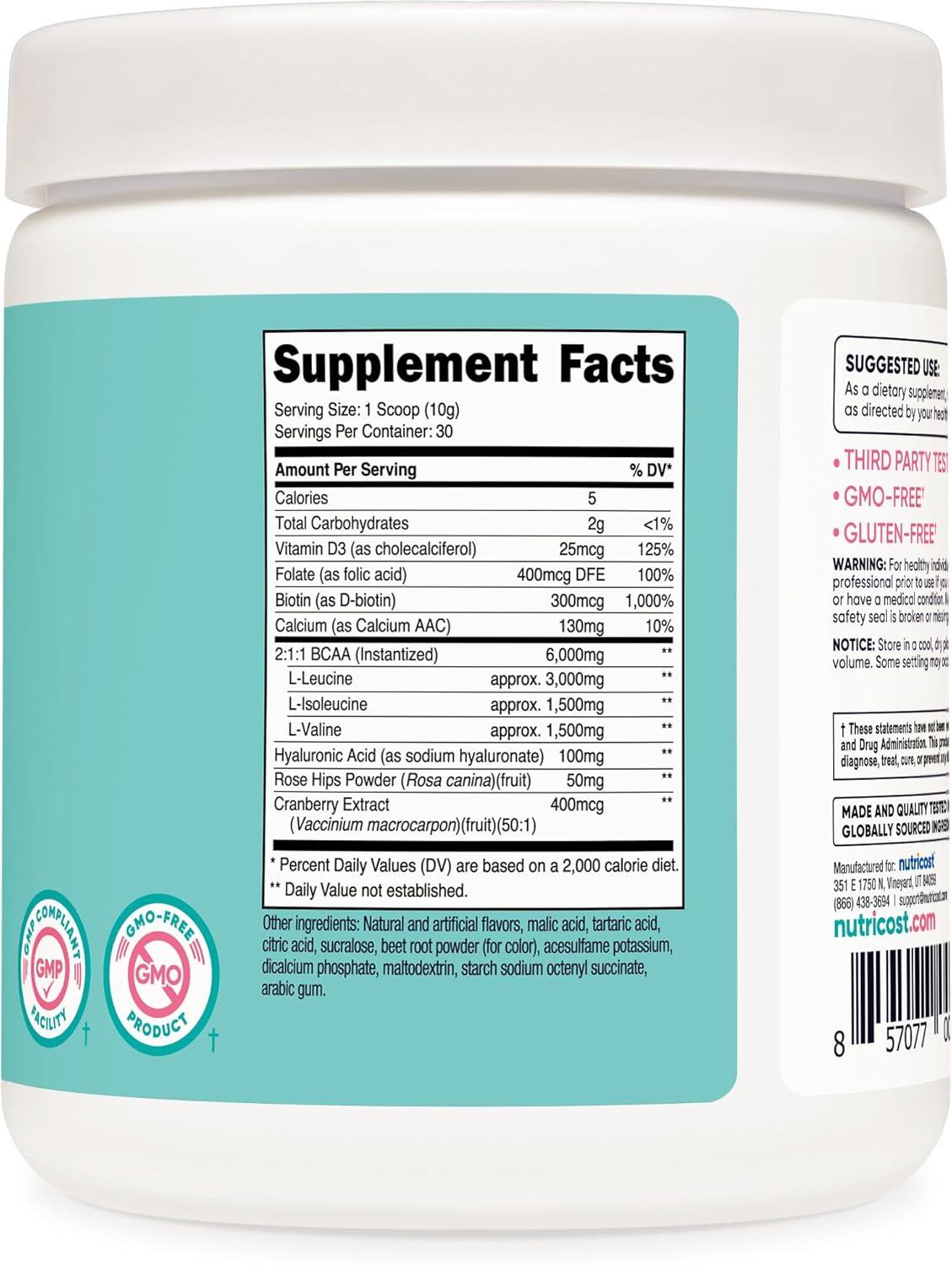 image:imageNutricost BCAA for Women Strawberry Lemonade 30 Servings Formulated Specifically for Women NonGMO and GlutenFreeWatermelon