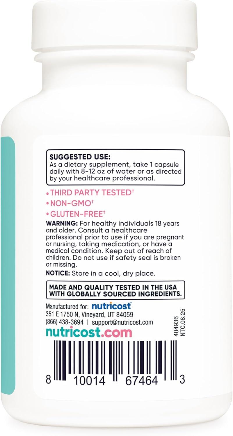 image:imageNutricost Biotin for Women 10000mcg 120 Capsules with Folate amp Collagen Gluten Free amp NonGMO