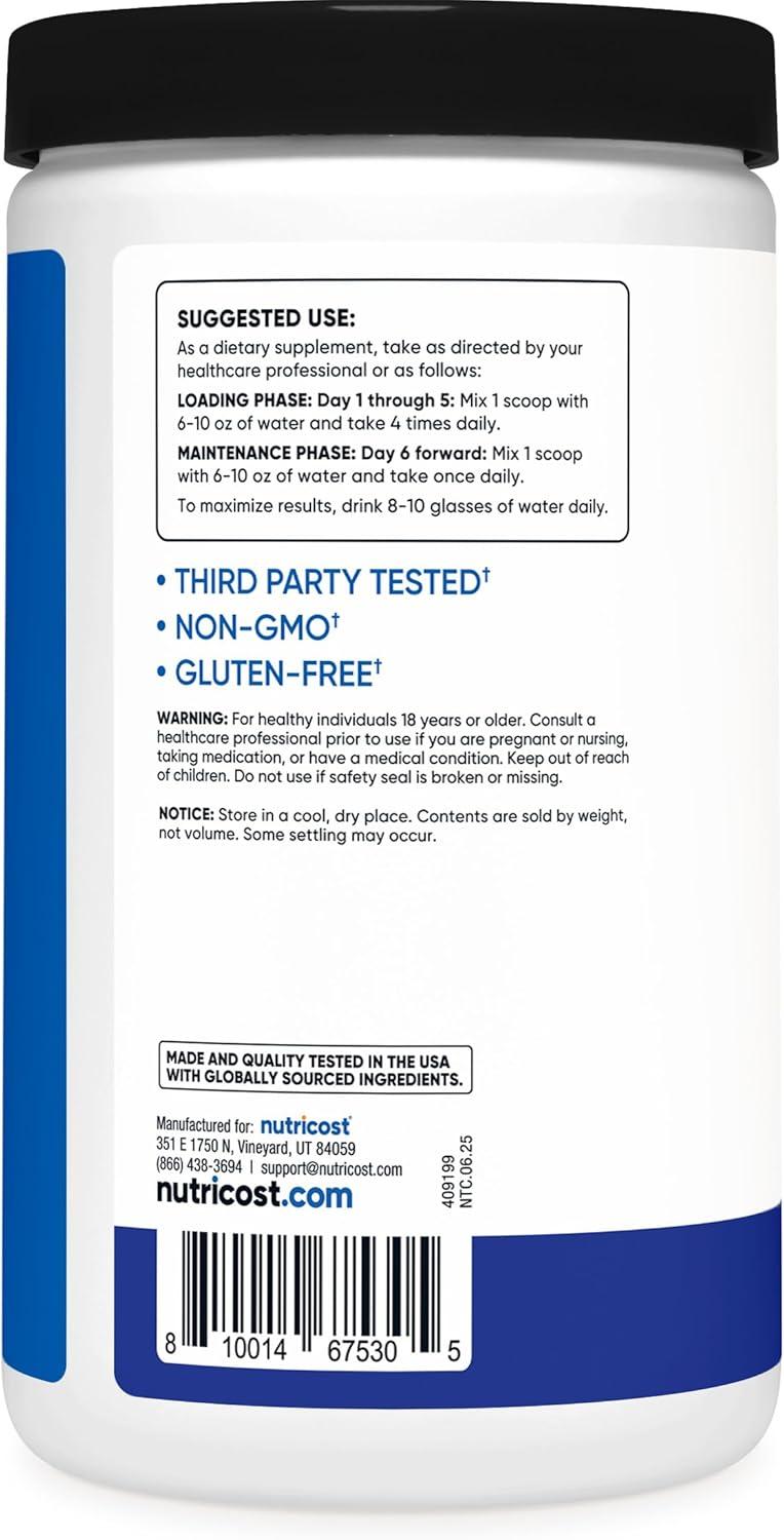 image:imageNutricost Creatine Monohydrate Micronized Powder 500G 5000mg Per Serv 5g 100 Servings 179 OzBlue Raspberry
