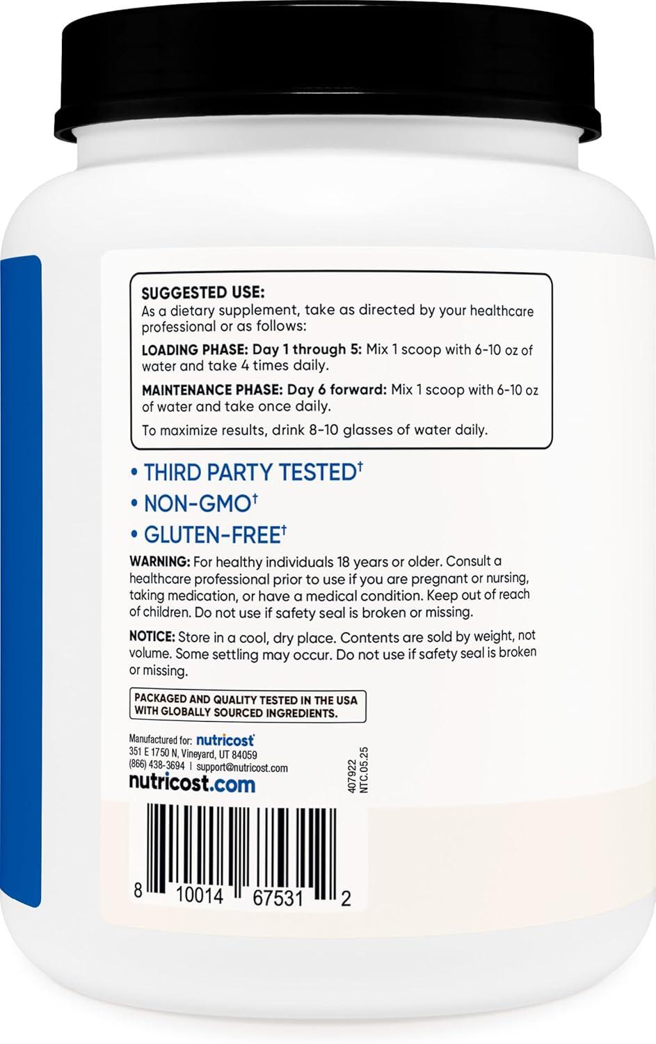 image:imageNutricost Creatine Monohydrate Micronized Powder 500G 5000mg Per Serv 5g 100 Servings 179 OzUnflavored
