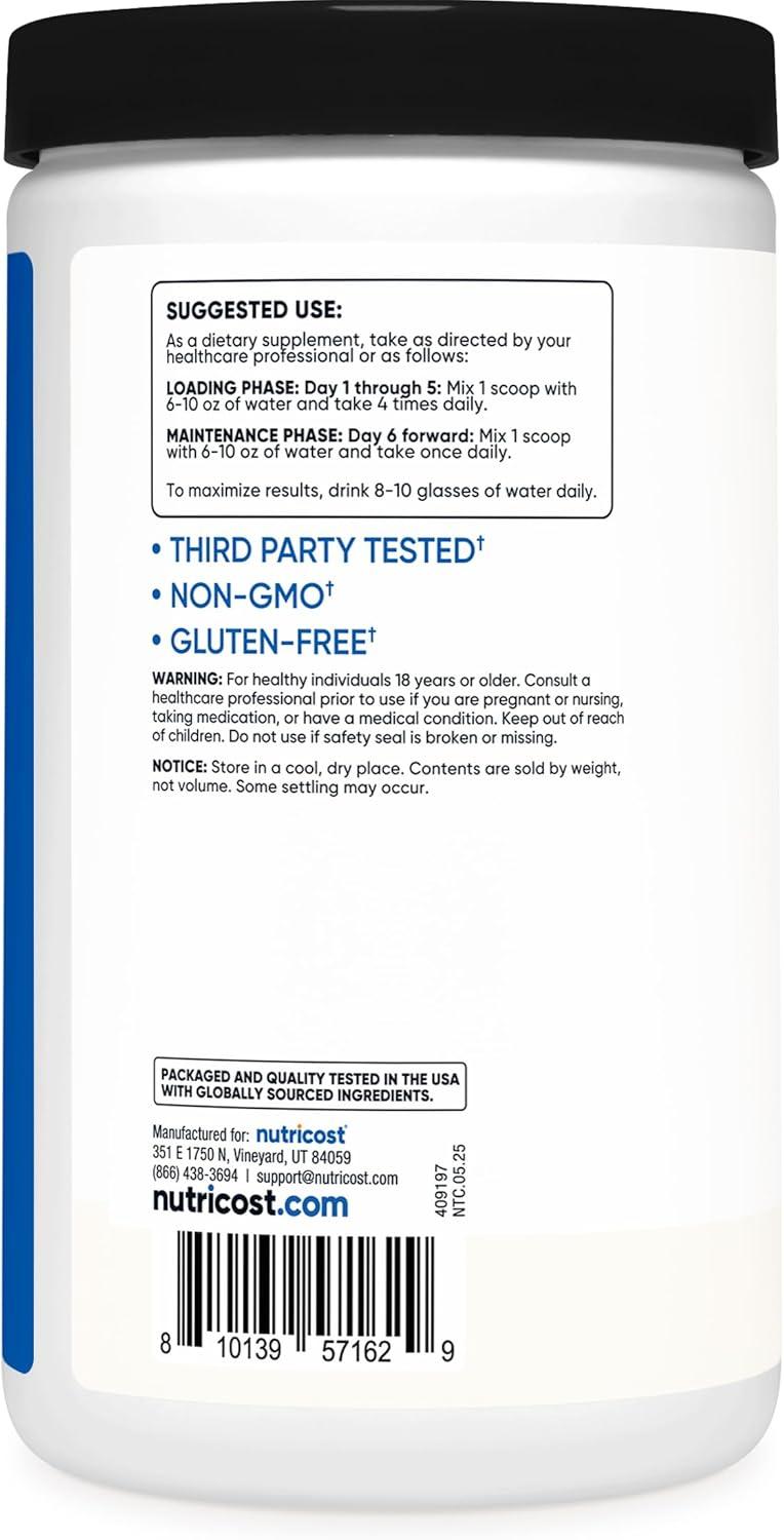 image:imageNutricost Creatine Monohydrate Micronized Powder 500G 5000mg Per Serv 5g 100 Servings 179 OzUnflavored
