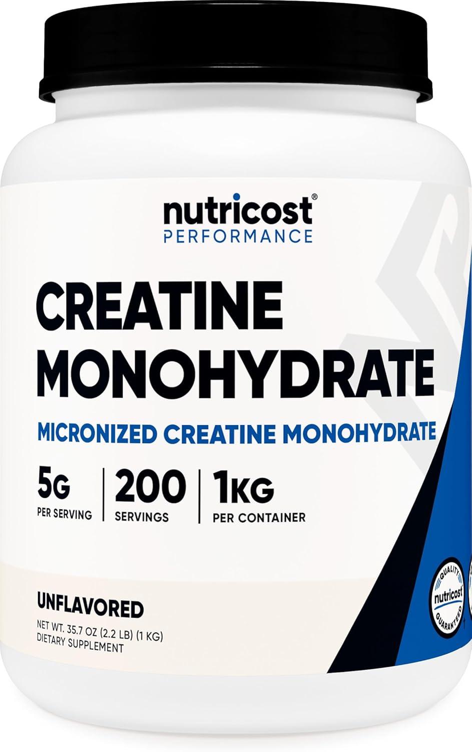 image:imageNutricost Creatine Monohydrate Micronized Powder 500G 5000mg Per Serv 5g 100 Servings 179 OzUnflavored