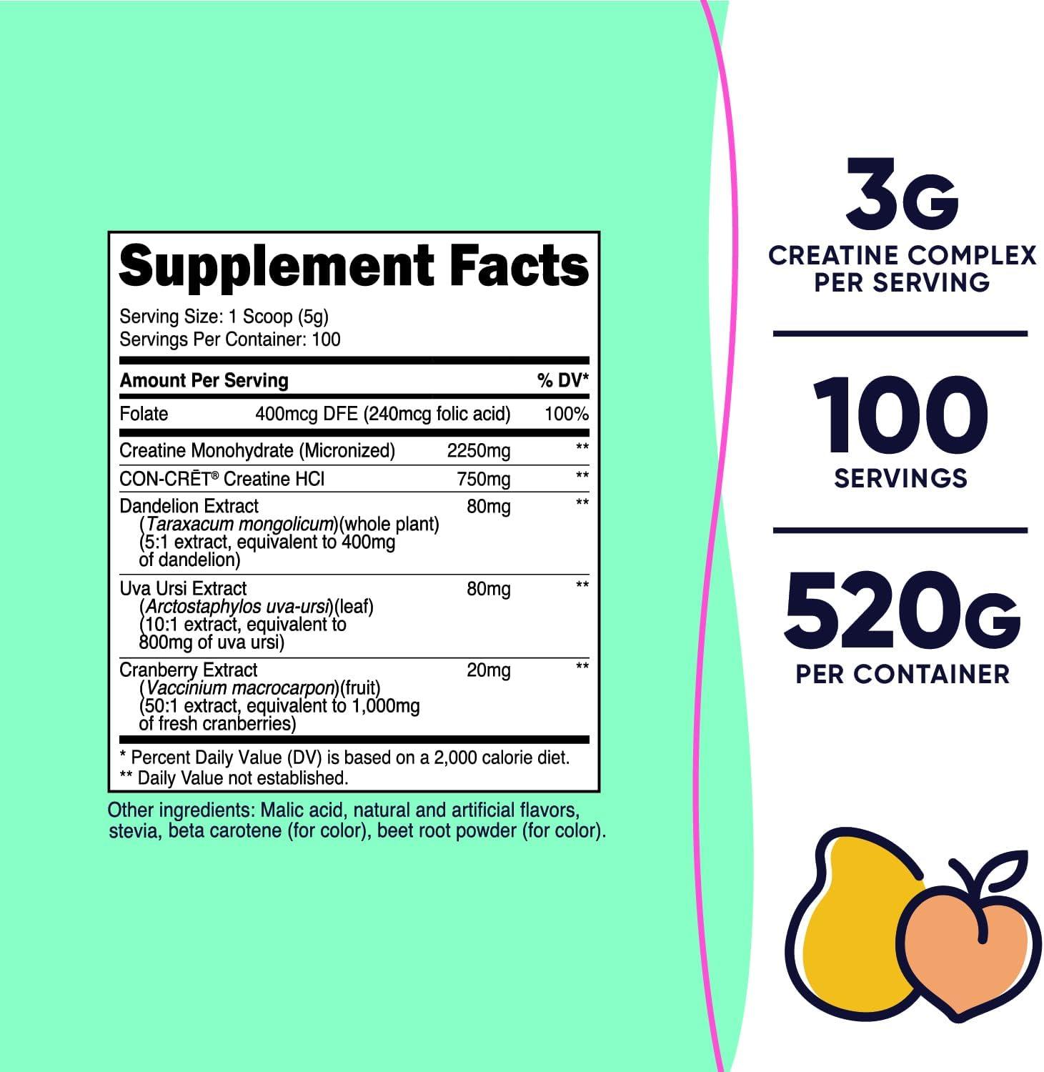 image:imageNutricost Creatine Monohydrate Powder for Women Micronized Strawberry Lemonade 50 Servings Vegetarian NonGMO Gluten FreePeach Mango