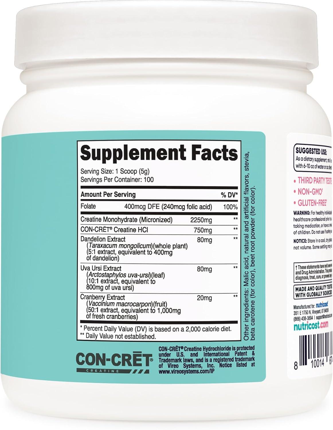 image:imageNutricost Creatine Monohydrate Powder for Women Micronized Strawberry Lemonade 50 Servings Vegetarian NonGMO Gluten FreePeach Mango