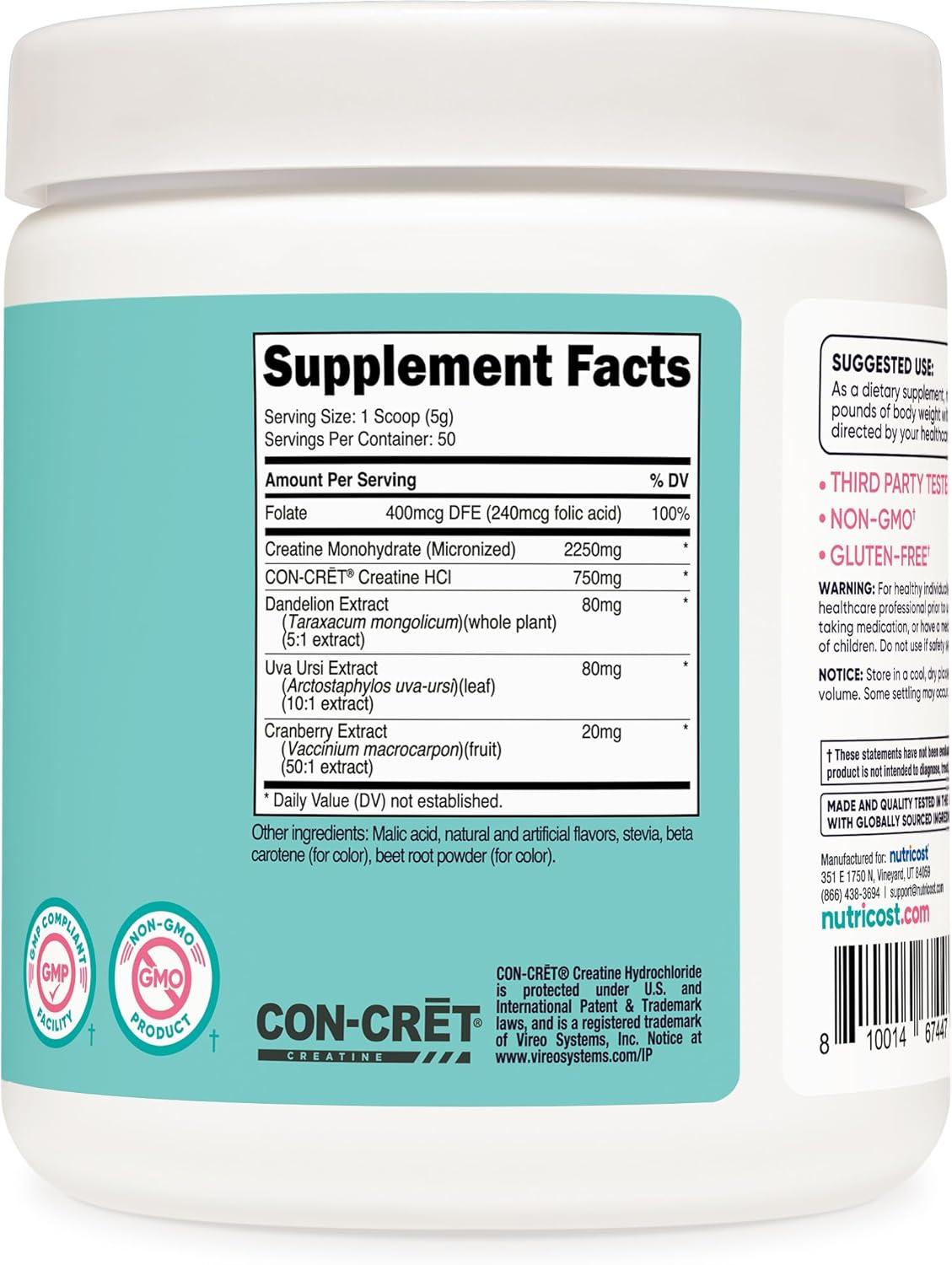 image:imageNutricost Creatine Monohydrate Powder for Women Micronized Strawberry Lemonade 50 Servings Vegetarian NonGMO Gluten FreePeach Mango