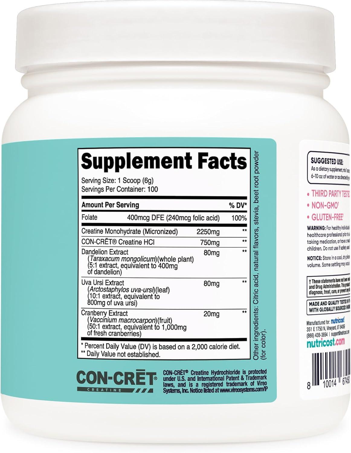 image:imageNutricost Creatine Monohydrate Powder for Women Micronized Strawberry Lemonade 50 Servings Vegetarian NonGMO Gluten FreeStrawberry Lemonade