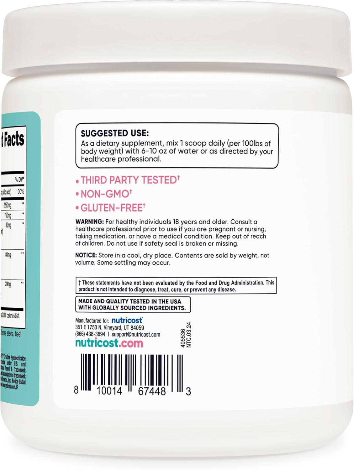 image:imageNutricost Creatine Monohydrate Powder for Women Micronized Strawberry Lemonade 50 Servings Vegetarian NonGMO Gluten FreeStrawberry Lemonade