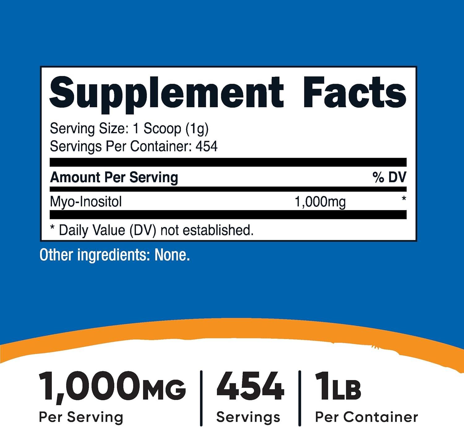 image:imageNutricost Inositol Powder 1LB 454 Grams Gluten Free NonGMO