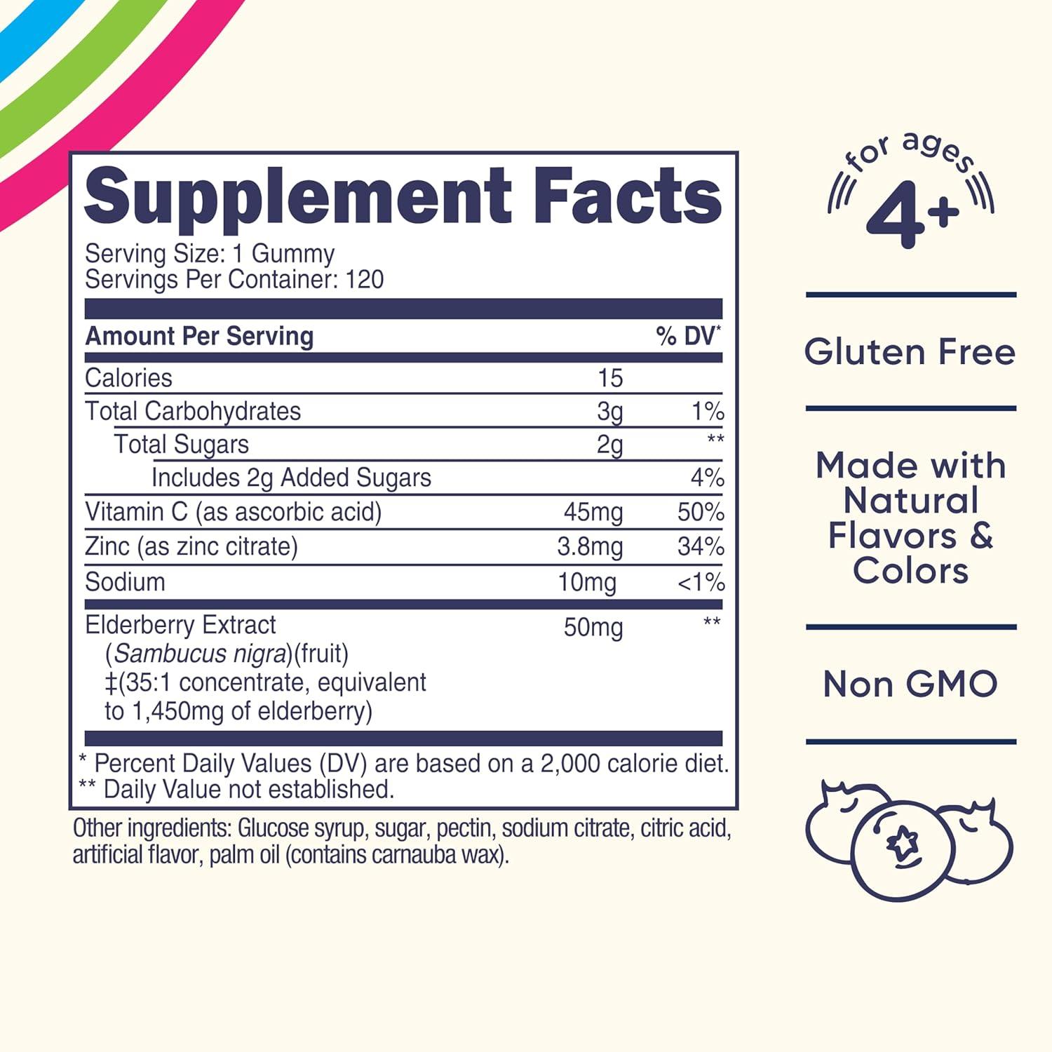 image:imageNutricost Kids Elderberry Gummies 50mg with Zinc amp Vitamin C 120 Gummies Gluten Free No Corn Syrup