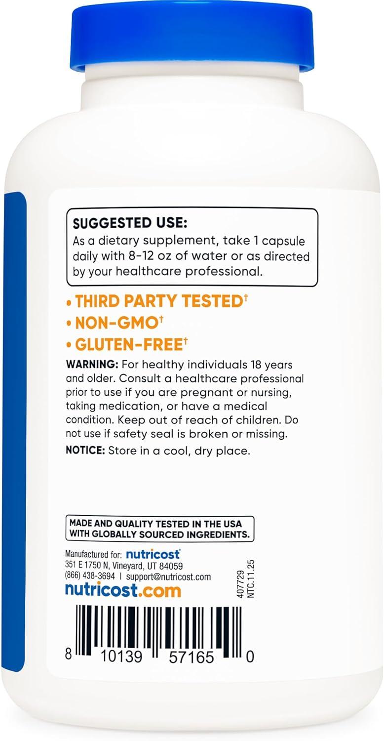 image:imageNutricost NAcetyl LCysteine NAC 600mg 180 Capsules NonGMO Gluten Free240 Count Pack of 1