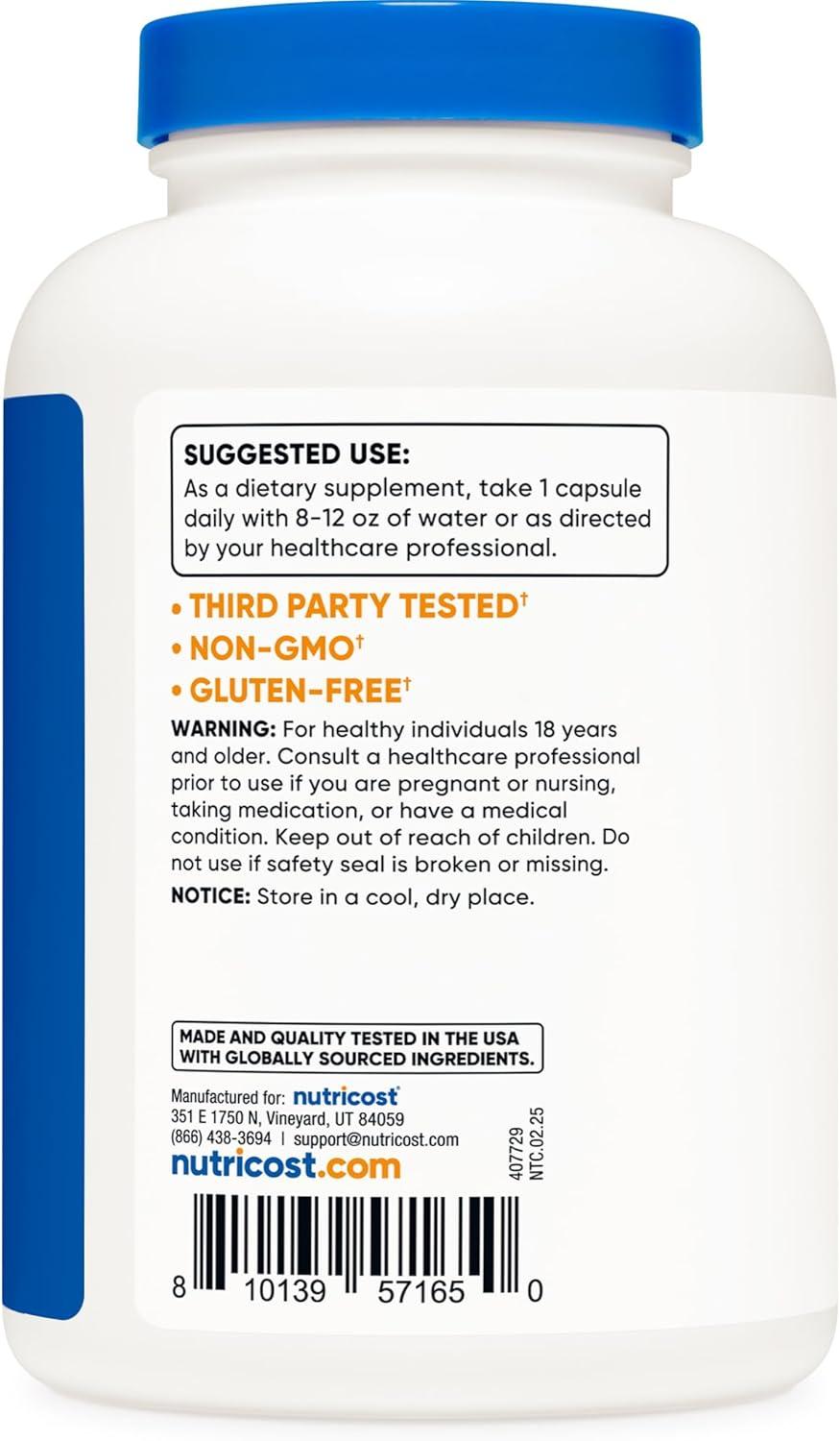 image:imageNutricost NAcetyl LCysteine NAC 600mg 180 Capsules NonGMO Gluten Free240 Count Pack of 2