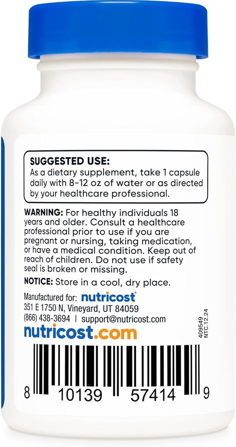 image:imageNutricost NAcetyl LCysteine NAC 600mg 180 Capsules NonGMO Gluten Free30 Count Pack of 1