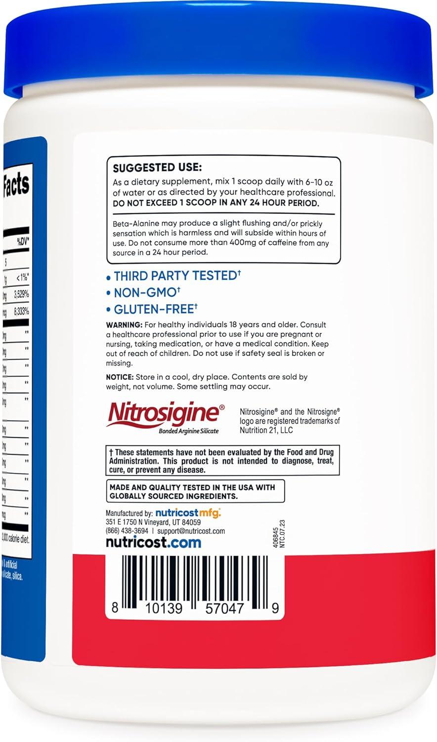 image:imageNutricost PreC PreWorkout Complex with Creatine Fruit Punch 30 Servings Powder Boost Fintess Routines 453gFruit Punch