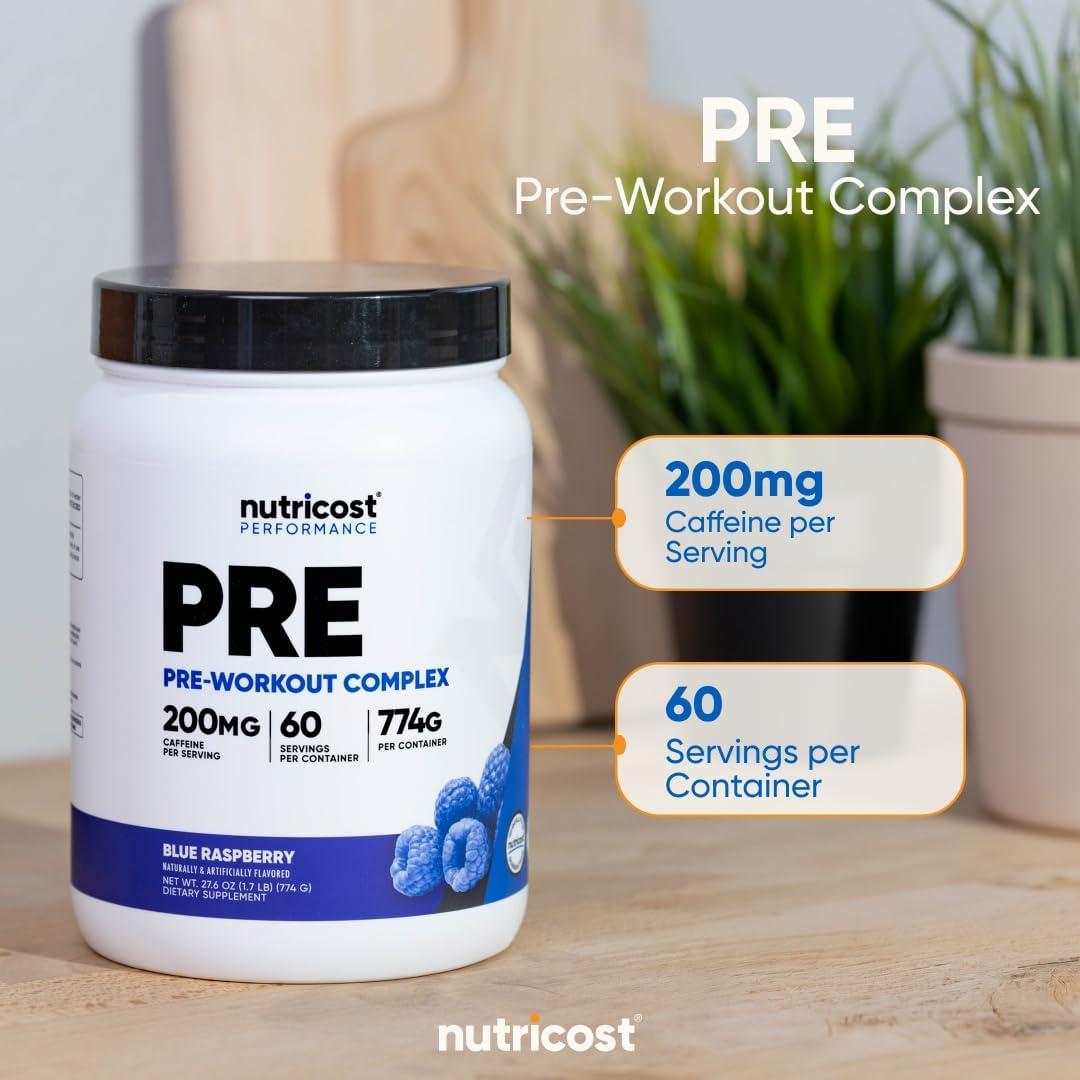 image:imageNutricost PreWorkout Complex Powder 30 Servings Blue Raspberry PreWorkout Supplement with BetaAlanine Taurine amp Amino AcidsBlue Raspberry