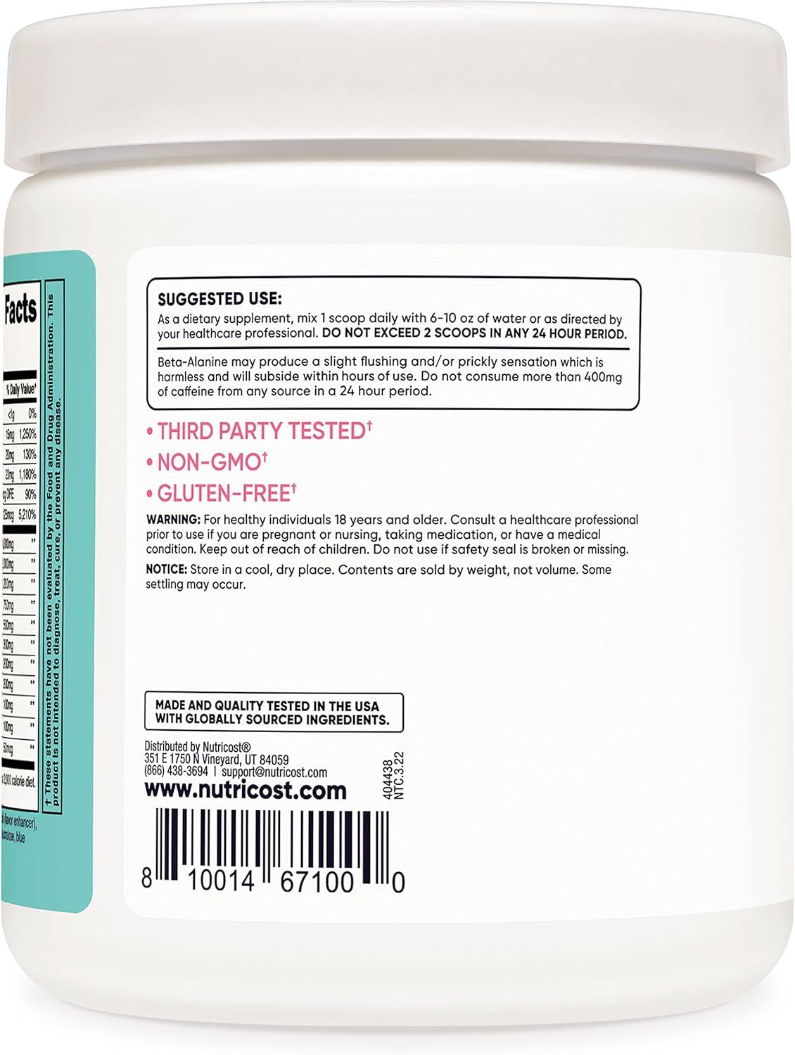 image:imageNutricost PreWorkout Powder for Women Blue Raspberry 30 Serv