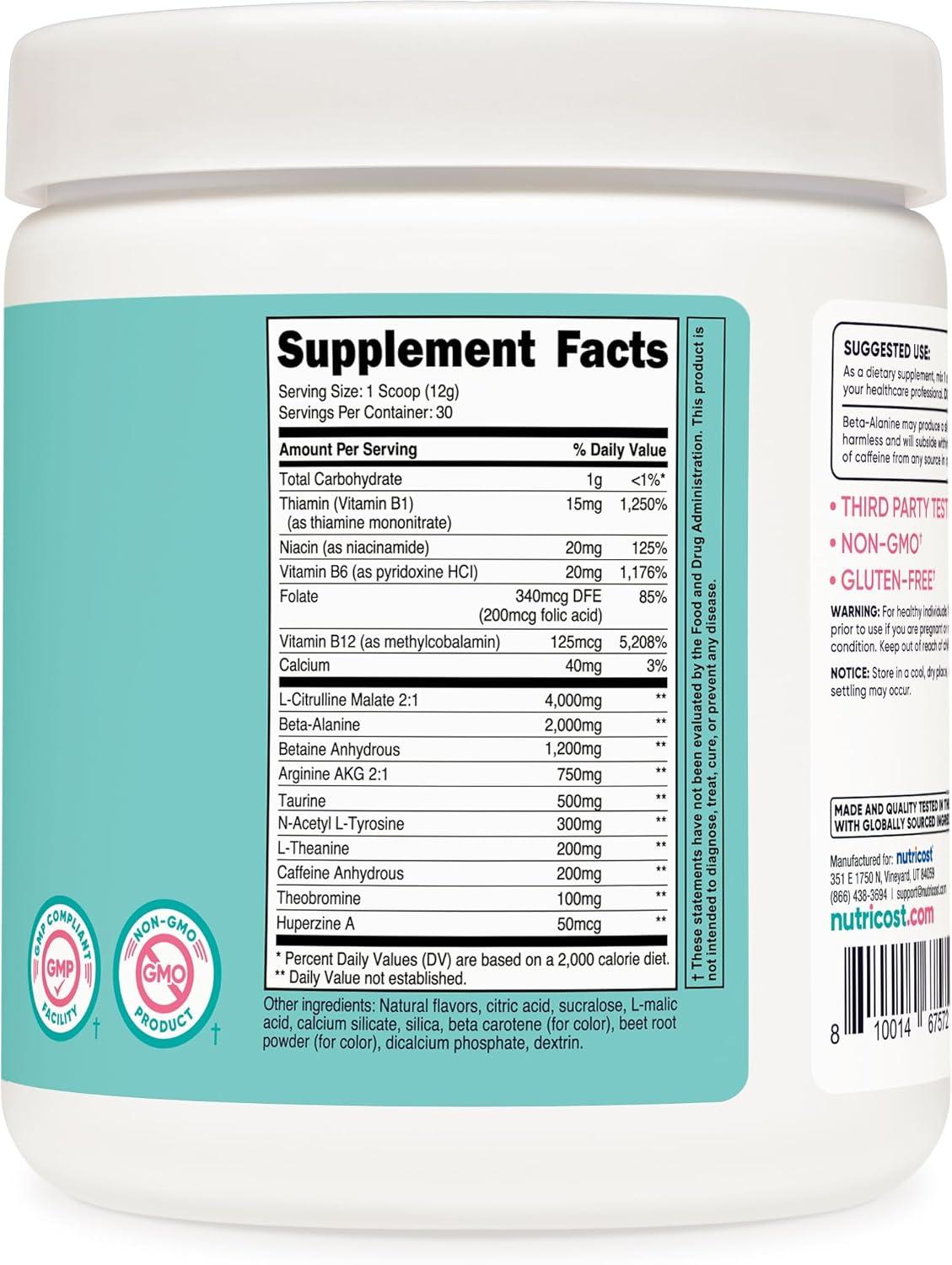 image:imageNutricost PreWorkout Powder for Women Peach Mango 30 ServingsPeach Mango