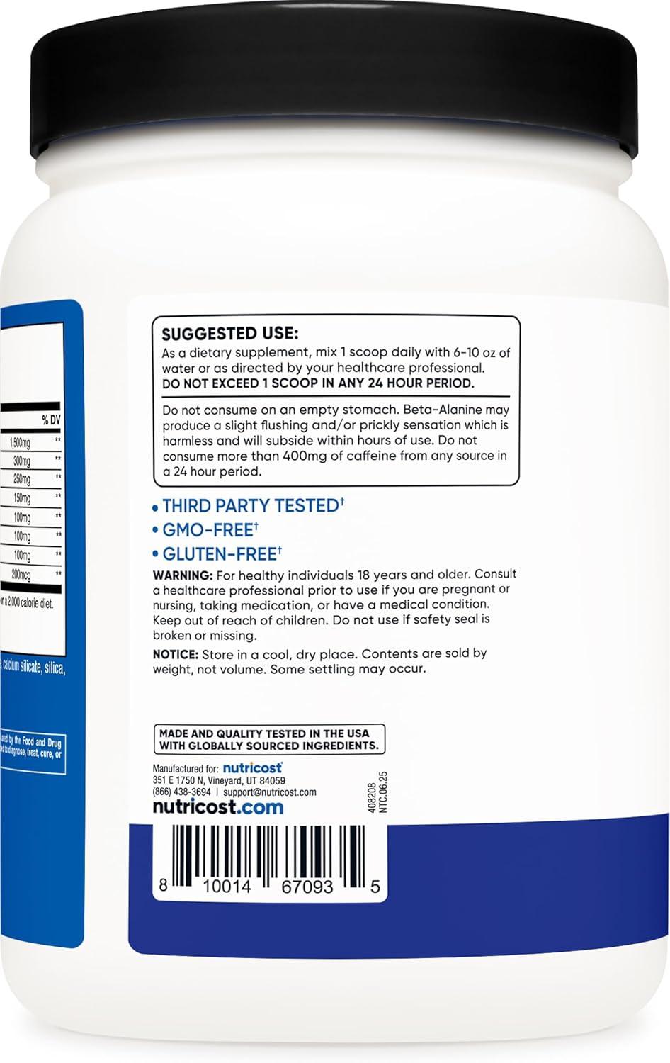 image:imageNutricost PreX Xtreme PreWorkout Complex Powder Grape 60 Servings Vegetarian NonGMO and Gluten FreeBlue Raspberry