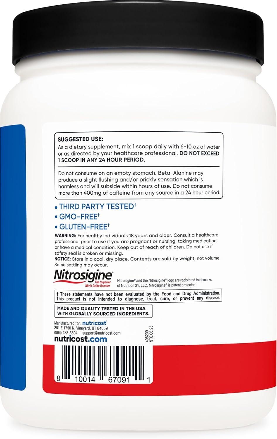 image:imageNutricost PreX Xtreme PreWorkout Complex Powder Grape 60 Servings Vegetarian NonGMO and Gluten FreeFruit Punch