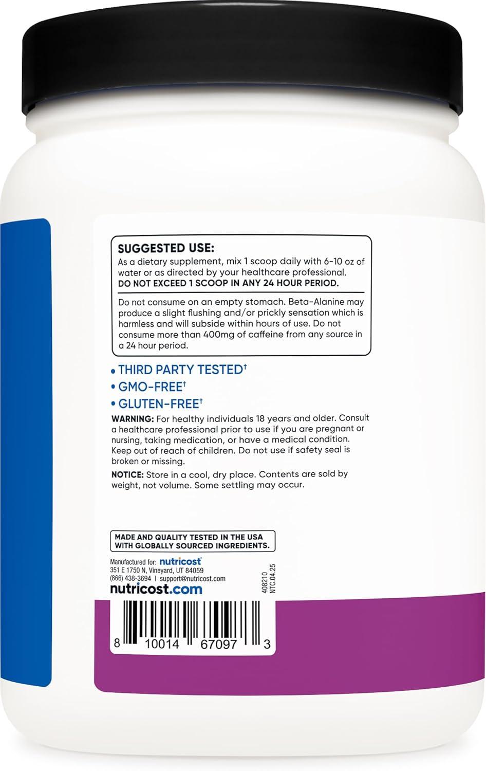 image:imageNutricost PreX Xtreme PreWorkout Complex Powder Grape 60 Servings Vegetarian NonGMO and Gluten FreeGrape