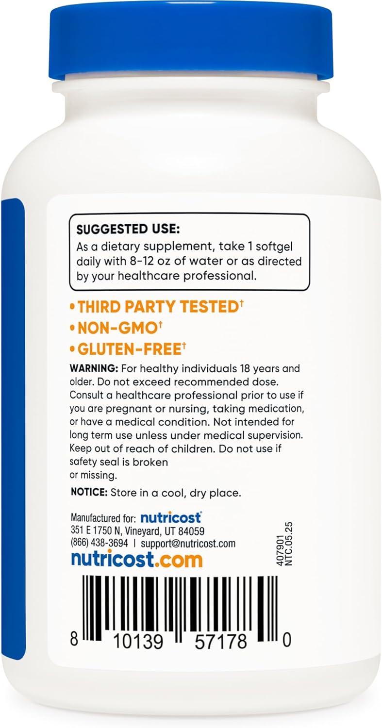 image:imageNutricost Vitamin A 10000 IU 500 Softgel Capsules500 Count Pack of 1