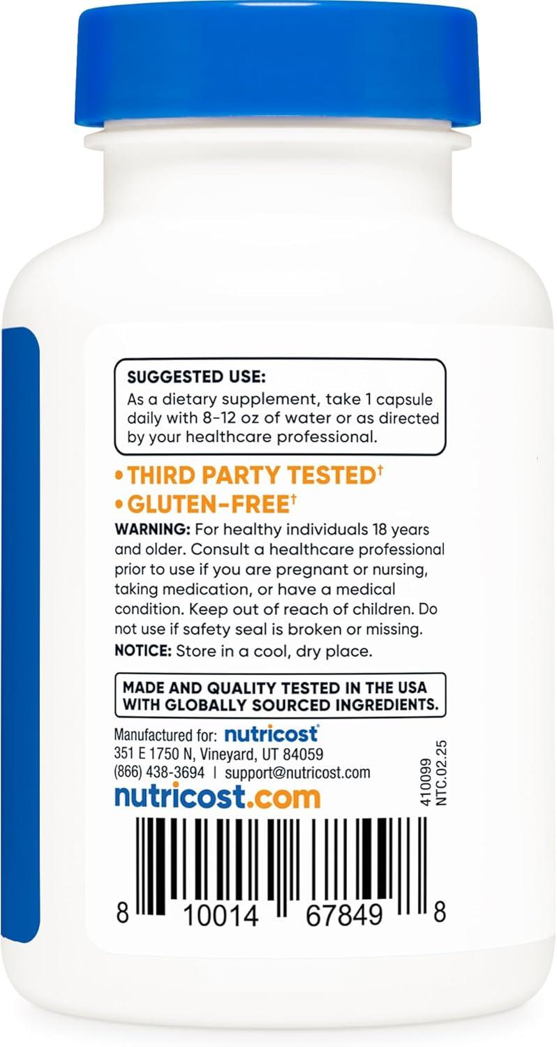 image:imageNutricost Vitamin B12 Methylcobalamin 2000mcg 240 Capsules Vegetarian Caps NonGMO Gluten Free B12 Supplement120 Count Pack of 1