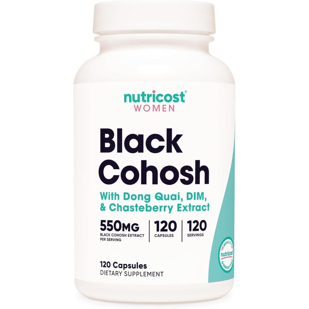 image:imageNutricost Black Cohosh for Women 660mg 120 Capsules with Don Quai DIM and Chaste Berry Veggie Caps NonGMO Gluten Free