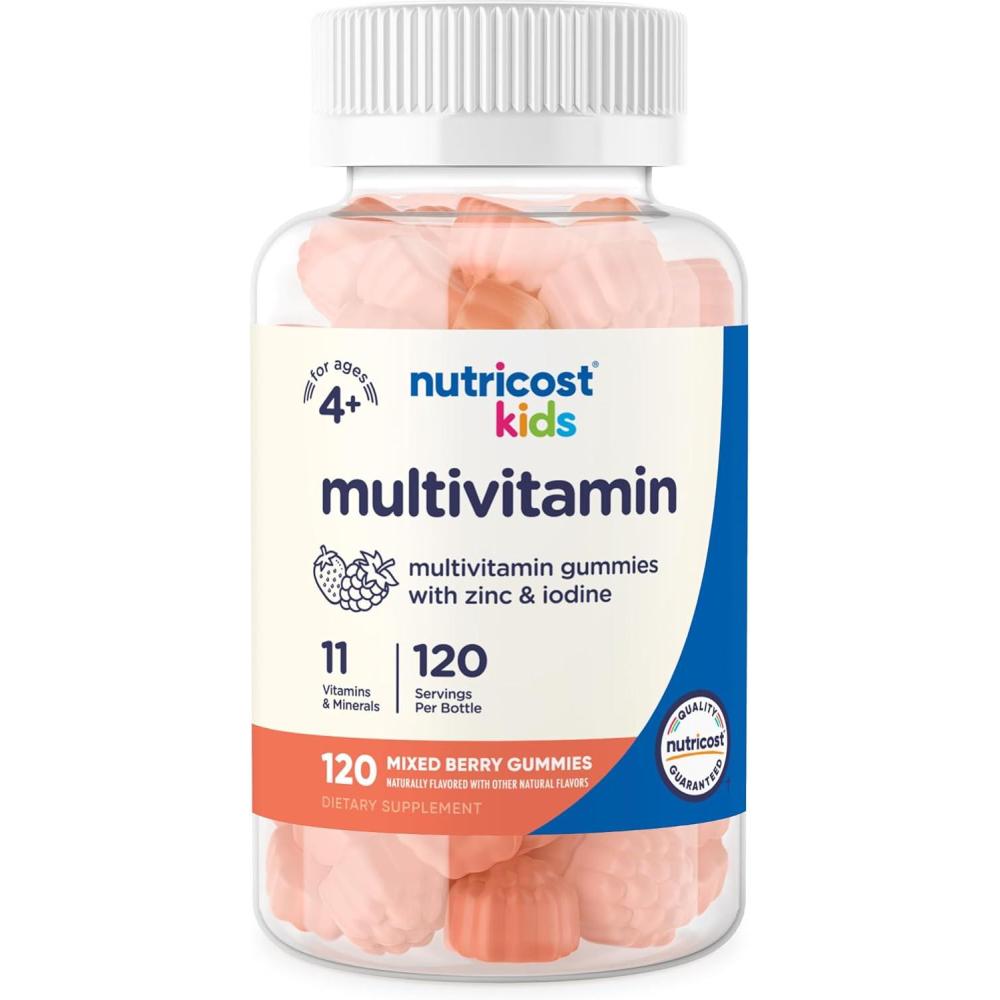 image:imageNutricost Kids Multivitamin Gummies 120 Servings Mixed Berry Flavored Gummies  Gluten Free NonGMO and Vegetarian Friendly
