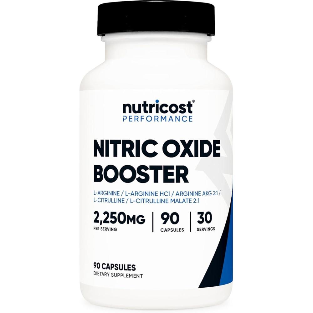 image:imageNutricost Nitric Oxide Booster 2250mg 180 Capsules  750mg Per Casule 60 Servings  Gluten Free and NonGMO1 Count Pack of 90
