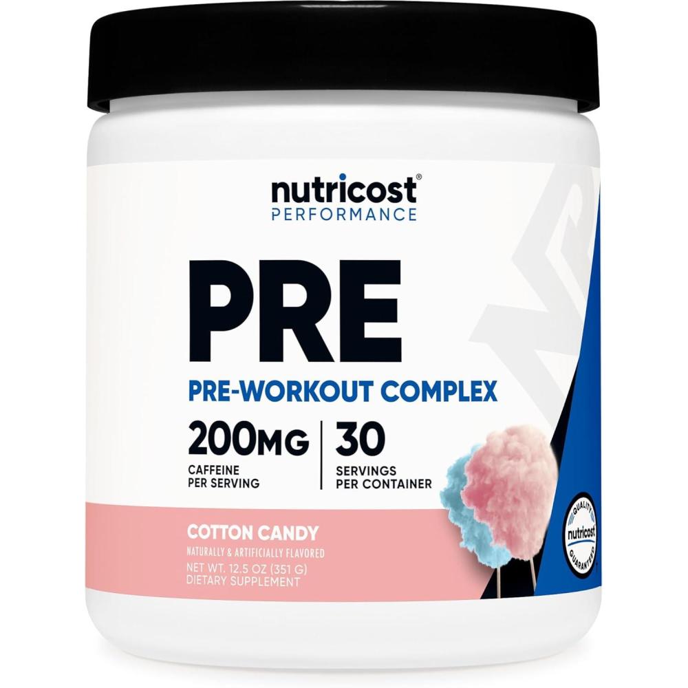 image:imageNutricost PreWorkout Complex Powder 30 Servings Blue Raspberry PreWorkout Supplement with BetaAlanine Taurine amp Amino AcidsCotton Candy