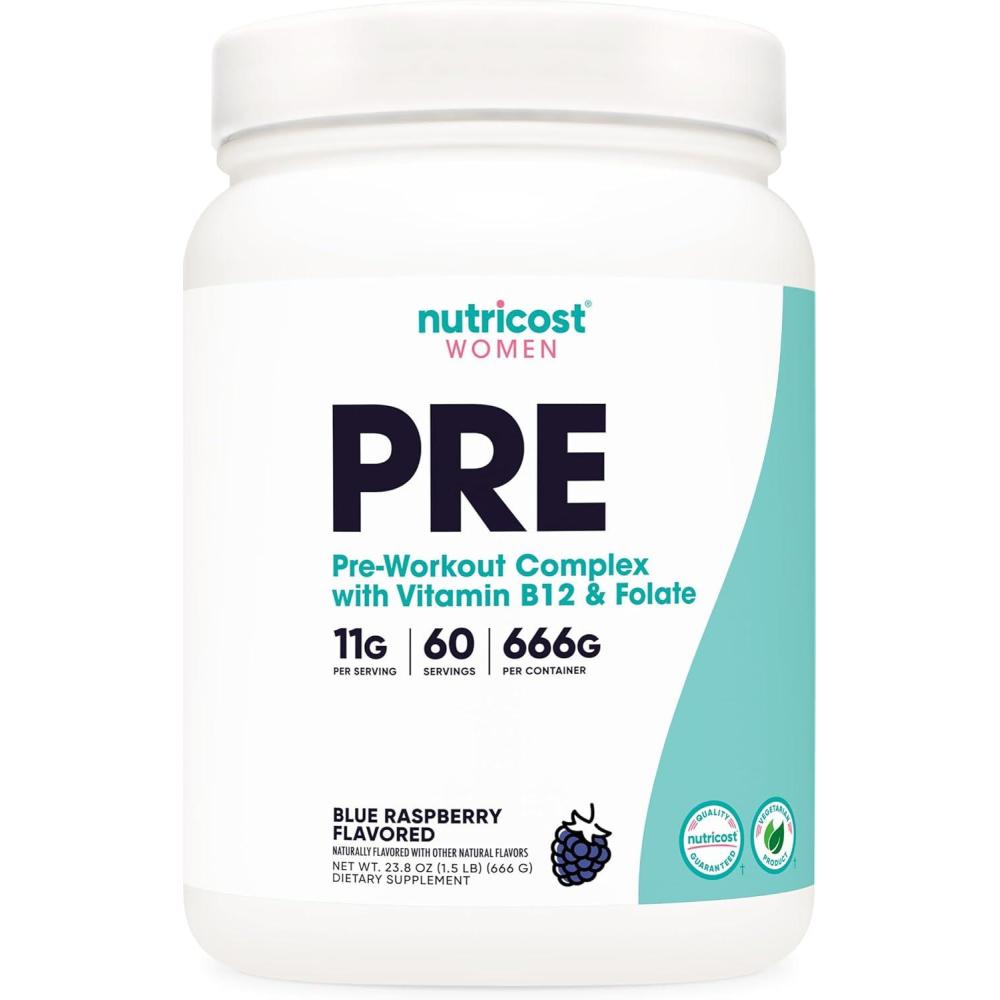 image:imageNutricost PreWorkout Powder for Women Blue Raspberry 60 ServingsBlue Raspberry
