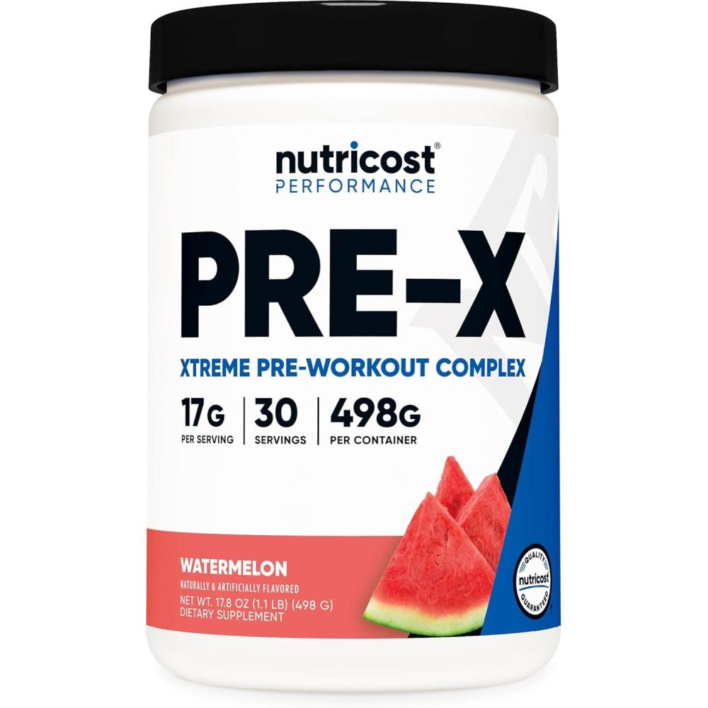image:imageNutricost PreX Xtreme PreWorkout Powder Complex Peach Mango 60 Servings Vegetarian NonGMO and Gluten FreeWatermelon