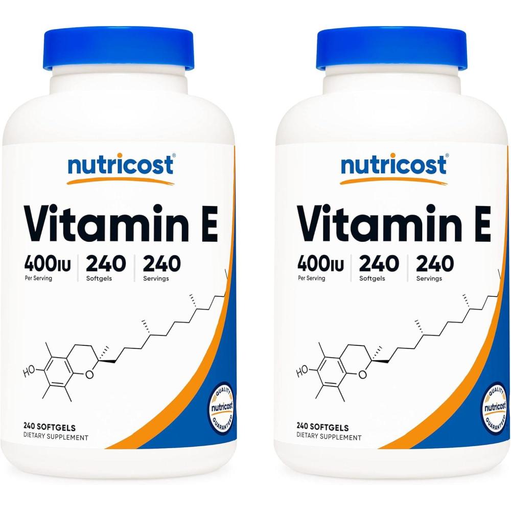 image:imageNutricost Vitamin E 400 IU 240 Softgel Capsules Gluten Free NonGMO2 Bottles 240 Count